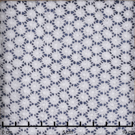 Tissu Jacquard Jardin d'hiver Blanc