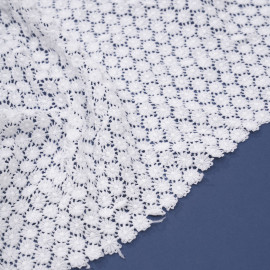 Tissu Jacquard Jardin d'hiver Blanc