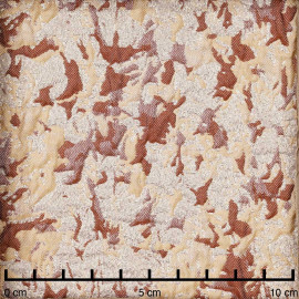 Tissu jacquard vanille à motif abstrait argile et fil lurex or - Pretty mercerie - mercerie en ligne