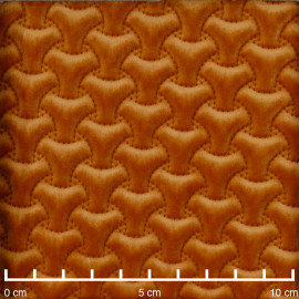 Tissu matelassé velours burnt orange à motif graphique - pretty mercerie - mercerie en ligne