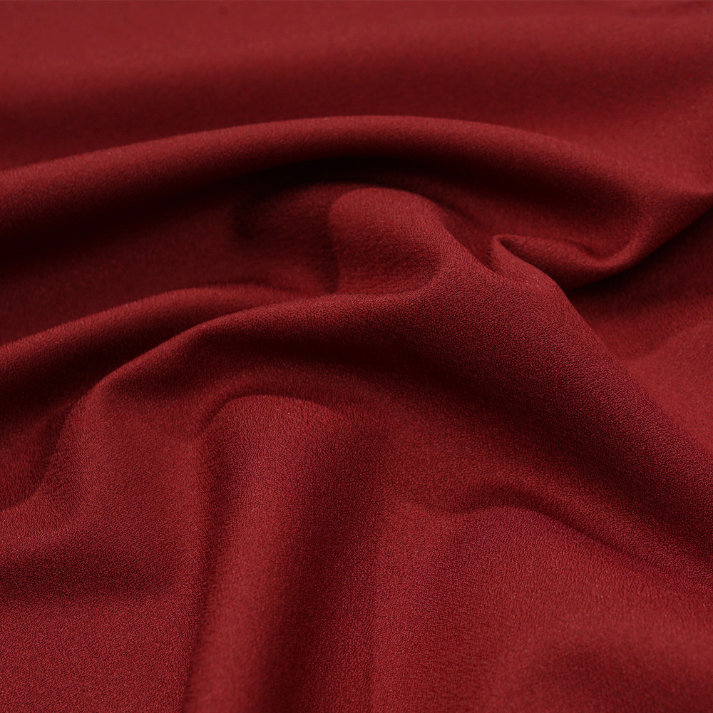 Tissu crêpe brick red - pretty mercerie - mercerie en ligne
