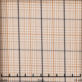 Tissu Prince de Galles amber gold et noir  - pretty mercerie - mercerie en ligne