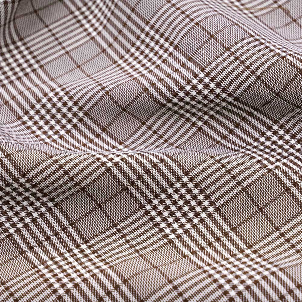 Tissu Prince de Galles brunette et blanc - pretty mercerie - mercerie en ligne