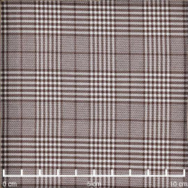 Tissu Prince de Galles brunette et blanc - pretty mercerie - mercerie en ligne