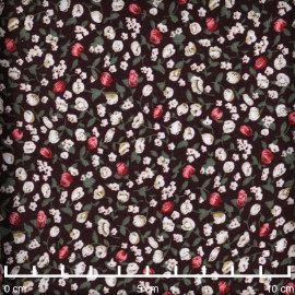 TISSU COTON IMPRIMÉ ANCRE BLEU & BLANC X 10CM