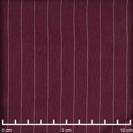 Tissu tencel sergé purple potion à motif rayures pointillés blanches  - pretty mercerie - mercerie en ligne