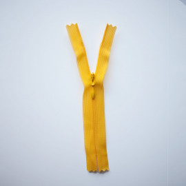 Fermeture éclair invisible non-séparable jaune