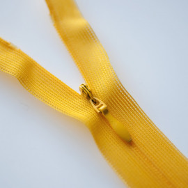 Fermeture éclair invisible non-séparable jaune