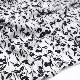 TISSU COTON IMPRIMÉ ANCRE BLEU & BLANC X 10CM