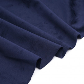 Tissu velours ras bleu marine  - pretty mercerie - mercerie en ligne