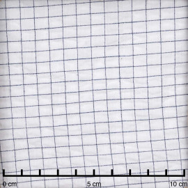 TISSU COTON IMPRIMÉ ANCRE BLEU & BLANC X 10CM