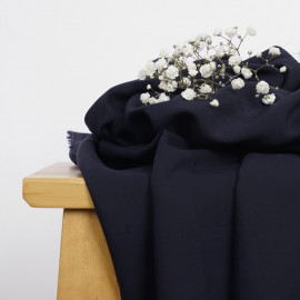Tissu Tencel sergé bleu nuit - pretty mercerie - mercerie en ligne