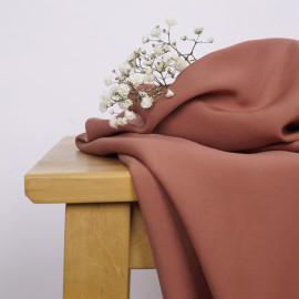 Tissu Tencel sergé vieux rose - pretty mercerie - mercerie en ligne