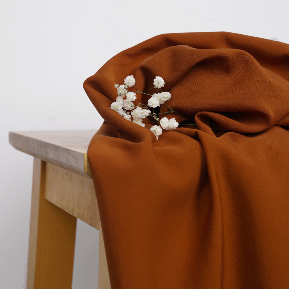 Tissu Tencel sergé rust - pretty mercerie - mercerie en ligne