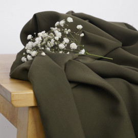 Tissu Tencel sergé kaki - pretty mercerie - mercerie en ligne