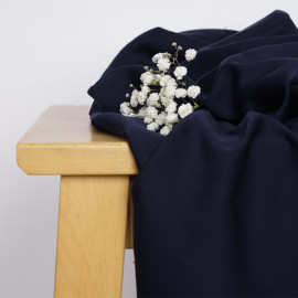 Tissu Tencel bleu nuit satiné - pretty mercerie - mercerie en ligne
