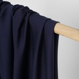 Tissu Tencel bleu nuit satiné - pretty mercerie - mercerie en ligne