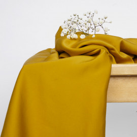 Tissu Tencel lemon curry satiné - pretty mercerie - mercerie en ligne