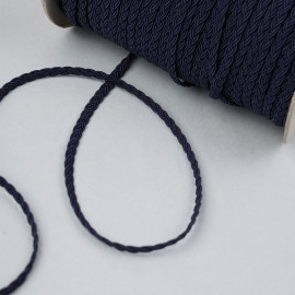 Galon tressé bleu marine 5mm - pretty mercerie - mercerie en ligne