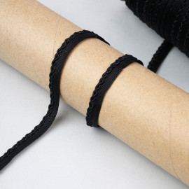 passepoil tressé noir x 1 m - pretty mercerie - mercerie en ligne