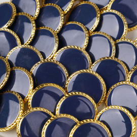 Bouton rond géométrique or