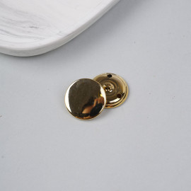 Bouton rond géométrique or