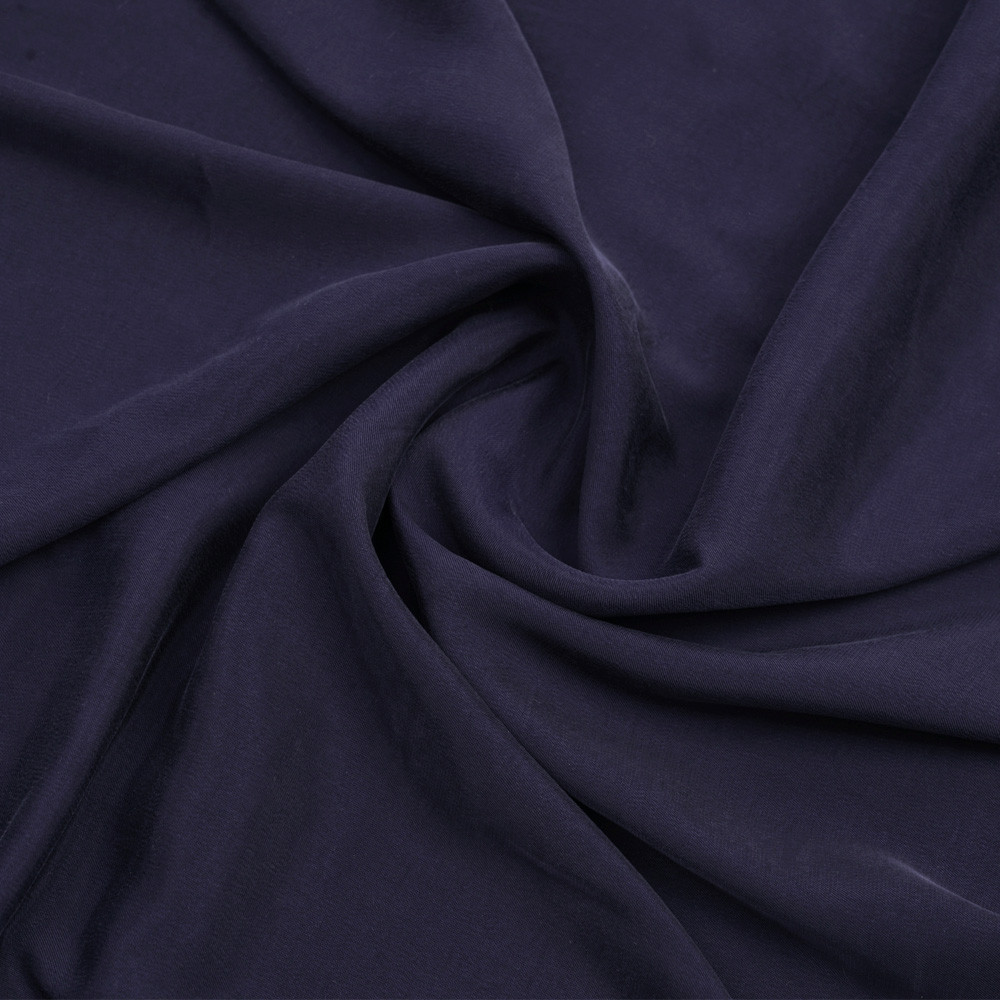 Tissu cupro et viscose bleu marine - pretty mercerie - mercerie en ligne