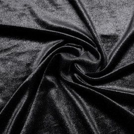 Tissu jersey velours irisé noir - mercerie en ligne - pretty mercerie 