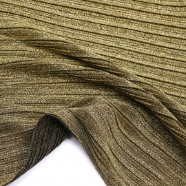Tissu plissé pailleté doré - pretty mercerie - mercerie en ligne