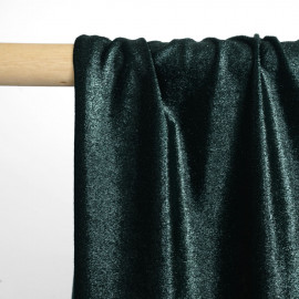 Tissu jersey velours irisé vert foncé - pretty mercerie - mercerie en ligne
