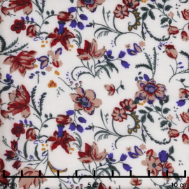 TISSU COTON IMPRIMÉ ANCRE BLEU & BLANC X 10CM
