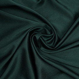 Tissu crêpe de soie vert hunter satiné - pretty mercerie - mercerie en ligne