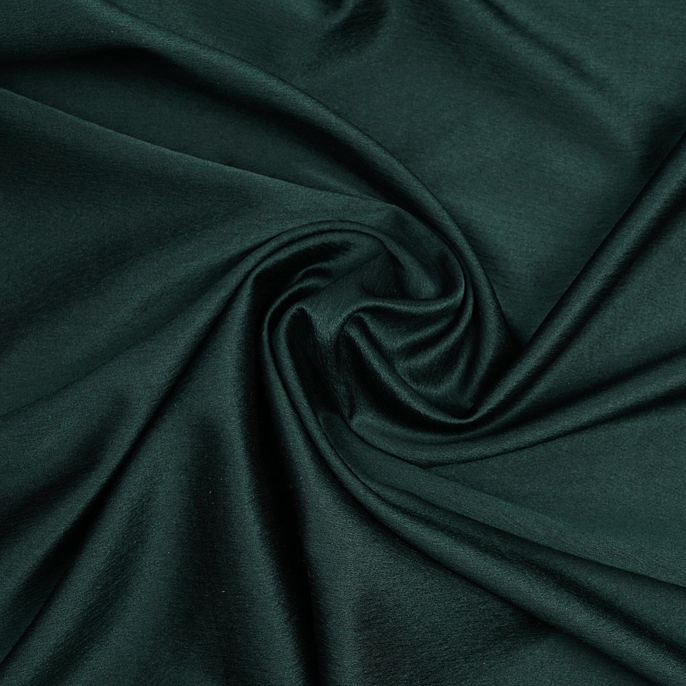 Tissu crêpe de soie vert hunter satiné - pretty mercerie - mercerie en ligne