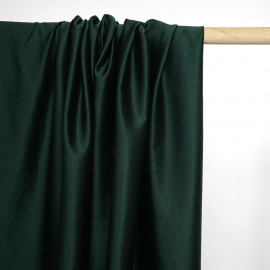 Tissu crêpe de soie vert hunter satiné - pretty mercerie - mercerie en ligne