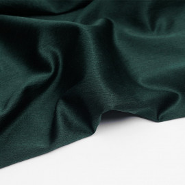 Tissu crêpe de soie vert hunter satiné - pretty mercerie - mercerie en ligne