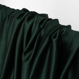 Tissu crêpe de soie vert hunter satiné - pretty mercerie - mercerie en ligne