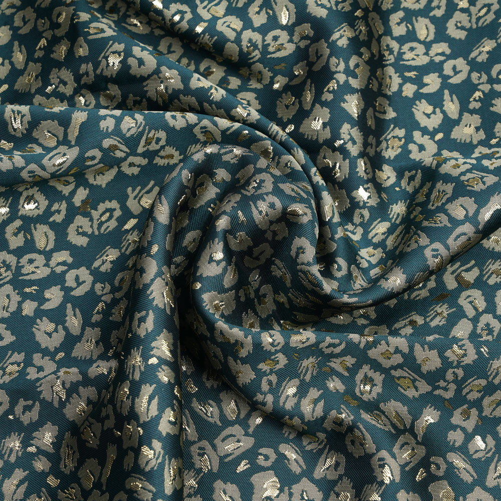 Tissu Jacquard Jardin d'hiver Blanc