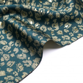 Tissu Jacquard Jardin d'hiver Blanc