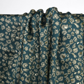 Tissu Jacquard Jardin d'hiver Blanc