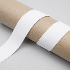 ruban élastique polyester recyclé blanc cassé côtelé | Pretty Mercerie | Mercerie en ligne