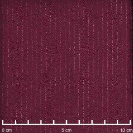 Tissu crêpe tibetan red à rayures lurex | pretty mercerie | mercerie en ligne