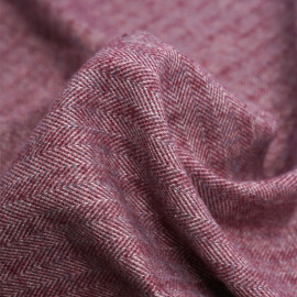 Tissu coton rhododendron à motif chevron blanc et rose | pretty mercerie | mercerie en ligne