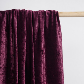 Tissu jersey velours purple  | pretty mercerie | mercerie en ligne