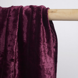 Tissu jersey velours purple  | pretty mercerie | mercerie en ligne