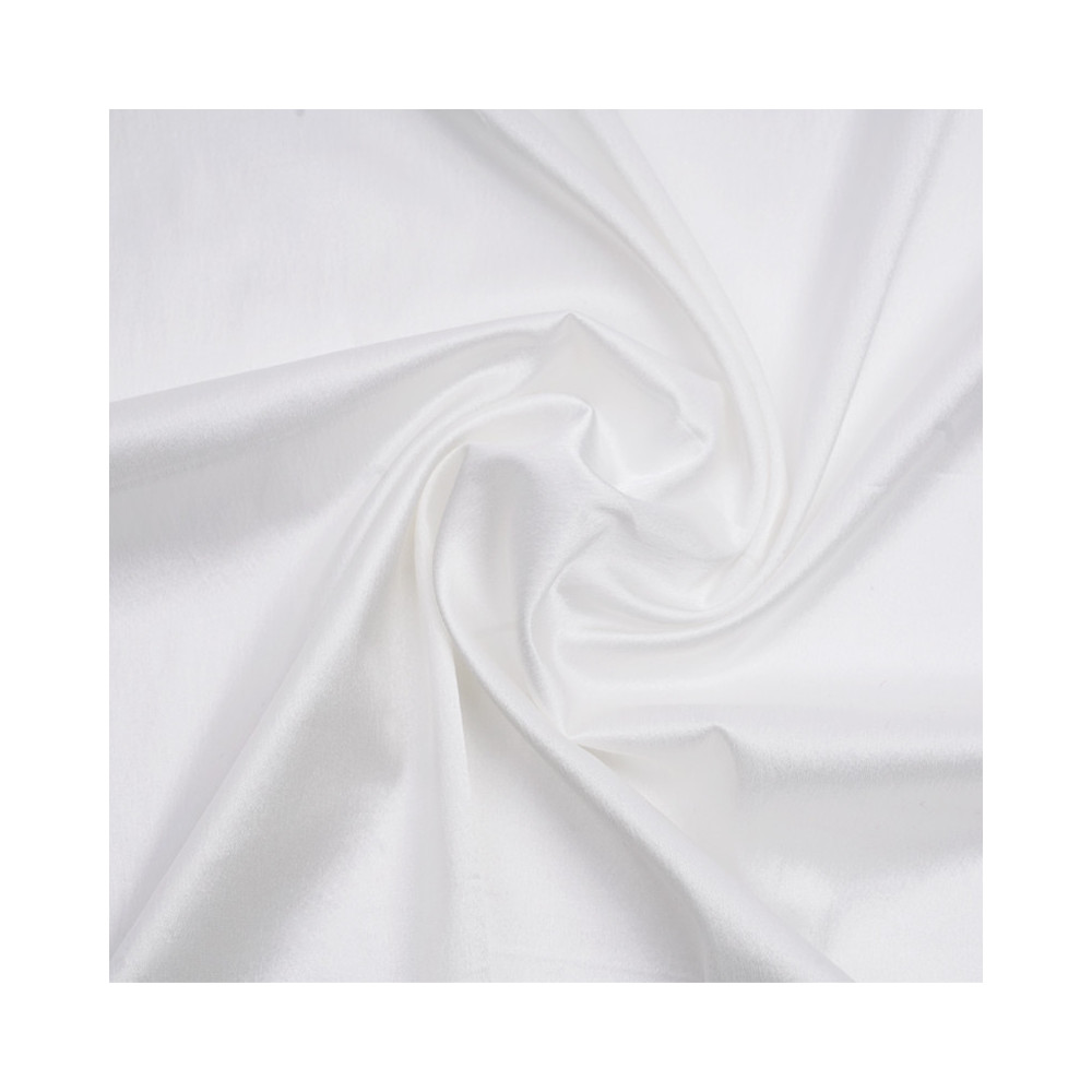 Tissu crêpe de soie blanc cassé satiné | Pretty Mercerie | mercerie en ligne