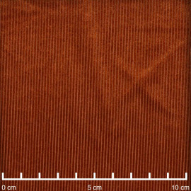 Tissu jersey velours côtelé rouille | Pretty Mercerie | Mercerie en ligne