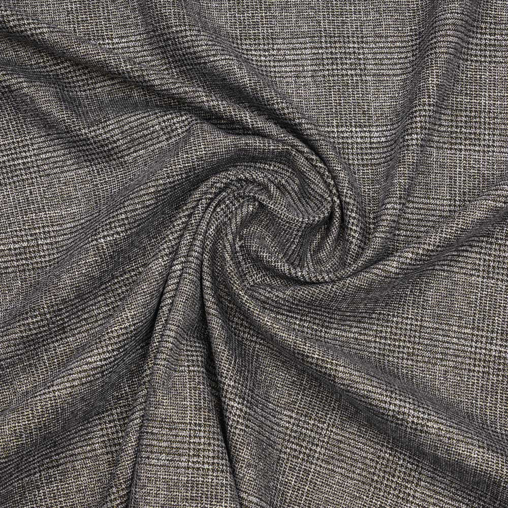 Tissu Prince de Galles noir, gris, blanc et doré | Pretty Mercerie | Mercerie en ligne