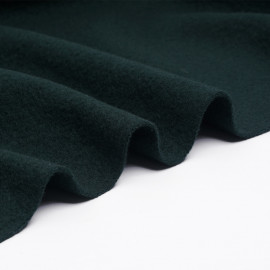 Tissu drap de laine bouillie vert foncé | Pretty Mercerie | Mercerie en ligne
