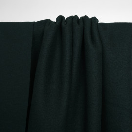 Tissu drap de laine bouillie vert foncé | Pretty Mercerie | Mercerie en ligne