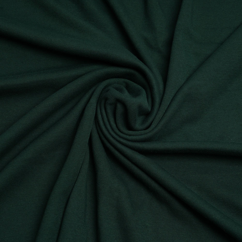 Tissu sweat gratté vert foncé | Pretty Mercerie | Mercerie en ligne